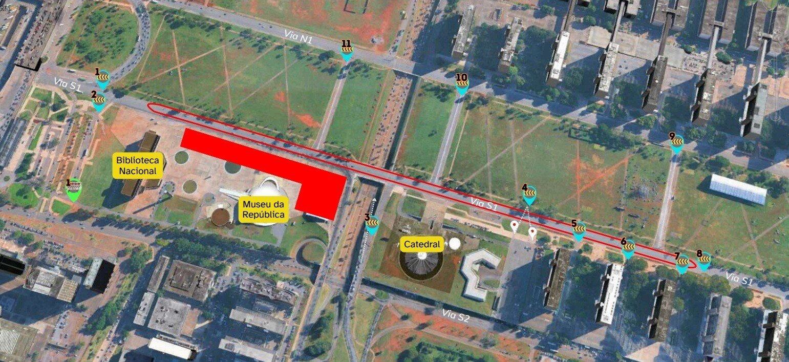 Competição internacional altera o trânsito na Esplanada dos Ministérios