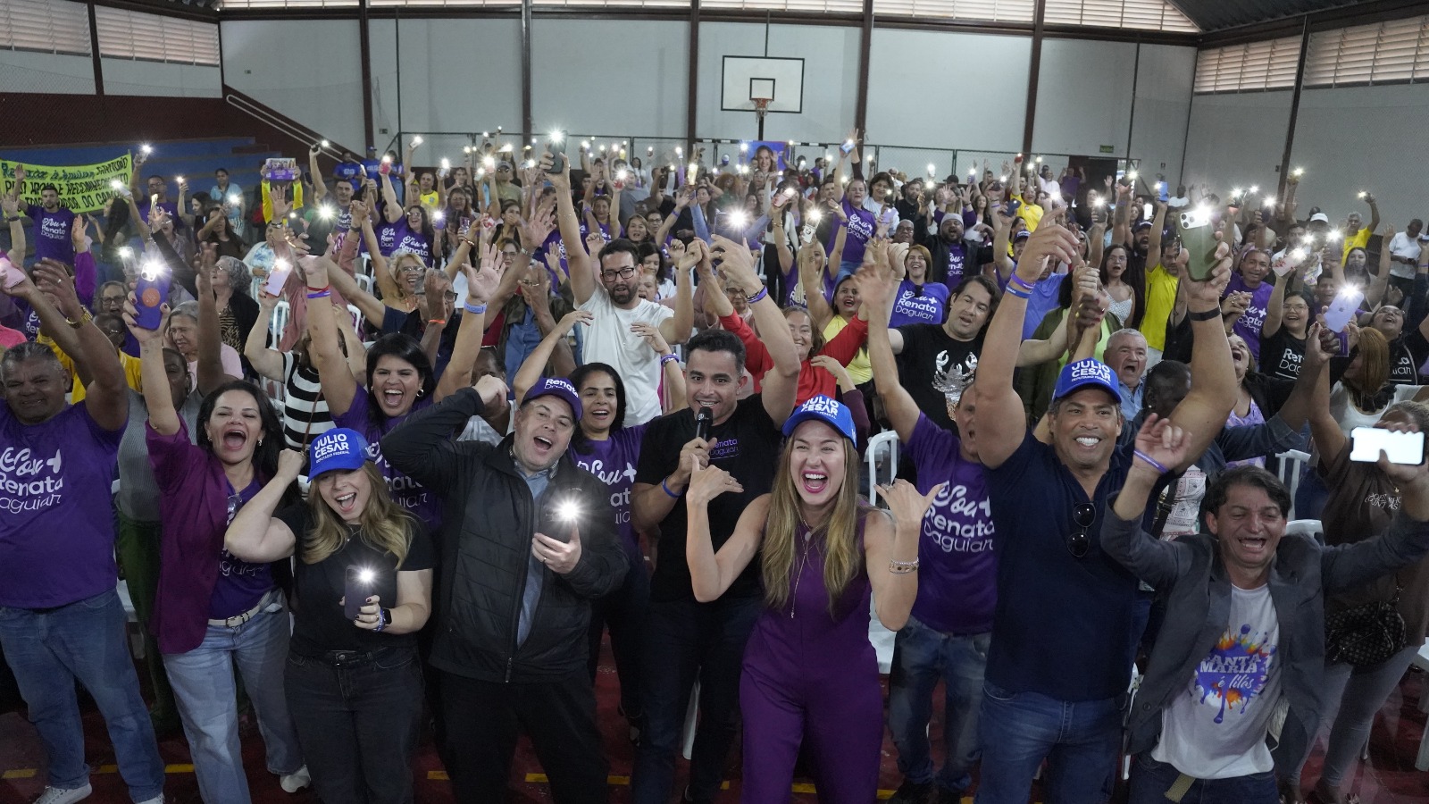 Aliança forte: Júlio Cesar e Renata Daguiar reúnem 500 apoiadores no Gama