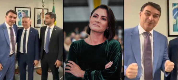 Flávio Bolsonaro menospreza Michelle e vai ao Ceará lançar pai de André Fernandes ao Senado