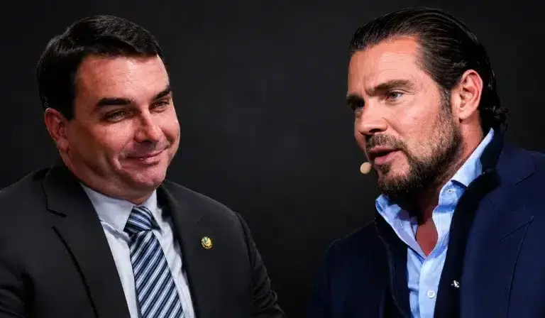 Flávio Bolsonaro se enfurece ao ser questionado sobre amizade com Vorcaro