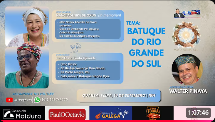 Batuque, Tradição e Resistência: O Diálogo das Religiões de Matriz Africana na Fronteira e nas Redes, aqui na TV EG NEWS